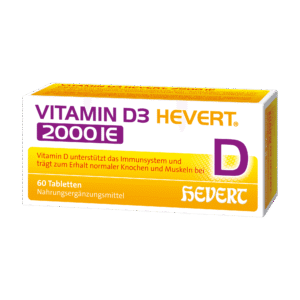 Hevert Vitamin D3 2000 IE Produktverpackung