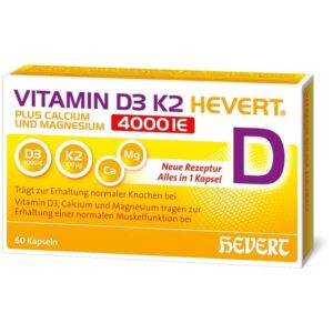 Hevert Vitamin D3 K2 plus Calcium & Magnesium 4.000 IE (60 St)