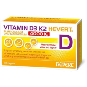 Hevert Vitamin D3K2 + Calcium & Magnesium 4000IE (120 St)