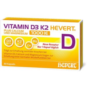 Hevert Vitamin D3 K2 plus Calcium & Magnesium 1.000 IE (60 St)